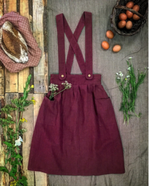 Apron Dress Women Plum