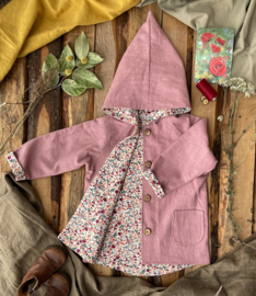 Linen Jacket Vintage Pink - Wild Flowers