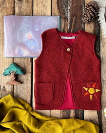 Wool Vest Red- Star  86/92