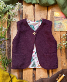 Wool Vest Aubergine Magical Forest