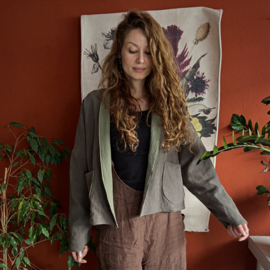 Linen Star Jacket Earth Green