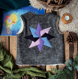 Wool Vest Winter Grey Star 122/128
