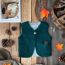 Wool Vest Forest Green - Woodland Green  122/128