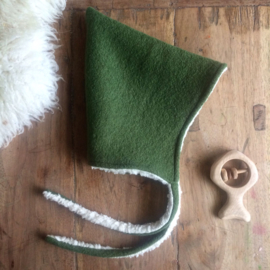 Wool Pixie Hat Moss Green