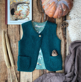 Wool Vest Dark Green Autumn Size 110/116