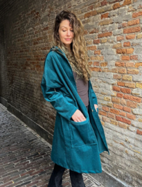 Women's Corduroy Spring / Autumn Coat Petrol