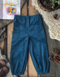 Corduroy Trousers Petrol Blue