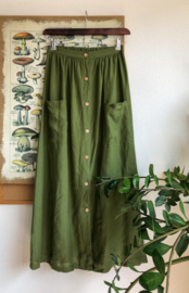 Maxi Skirt Linen Moss Green