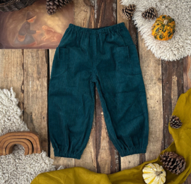 Corduroy Trousers Petrol Green