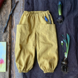 'Ollie' - Linen Trousers Ochre