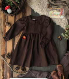 Collar Dress Coffee Brown 110/116