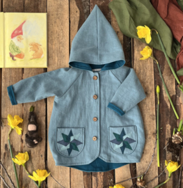Linen Star Jacket Blue