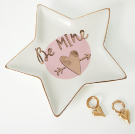 Aardewerk (sieraden) schaaltje. Ster, Be Mine.