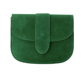 Suède tas met halfronde klep. Meerdere kleuren