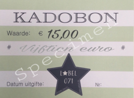 Kadobon 15,00