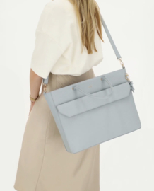 Super leuke “harde” laptop tas  van Charm. Lichtblauw / ijsblauw