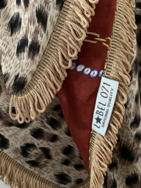 Terra cowboylaarzen- dessin / luipaard print.  Couture sjaal.
