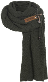 Sjaal  Luna, van het mooie merk Knit Factory. Khaki (army green)