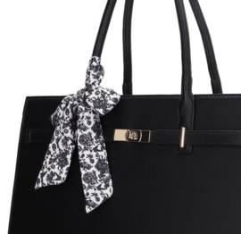 Stijlvolle Hermes geïnspireerde laptop tas / werktas / schooltas van Charm Londen. Zwart