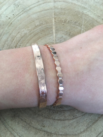 RVS (stainless steel) armband. Honingraat. Rosé kleurig.