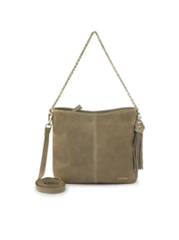 Bag 2 Bag Mooie suède tas Sala, 3 kleuren écht leer.