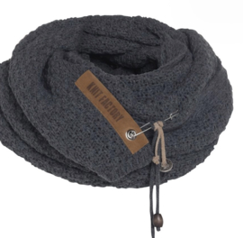 Sjaal Luna, van het mooie merk Knit Factory. Stone Green (oud blauw)