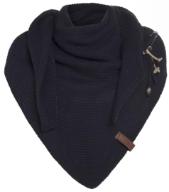 Sjaal/omslagdoek Coco van het mooie merk Knit Factory. Dark navy.