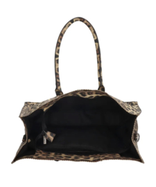 Kartel bag - tas van ZEBRA. Laag model XL, panter dessin.