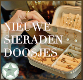 Sieradendoos voor op reis of thuis. Kleur Zwart