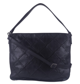 Bag 2 Bag  grote tas ruit dessin  “ Luras “, écht leer. 3 kleuren