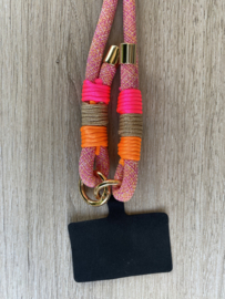 Telefoon koord van dik gemeleerd materiaal. + inlay card
