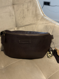 Bag 2 Bag  bum bag / heuptas  “ Verona “, écht leer. Dark Brown