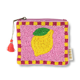 Handgemaakt mini tasje (toilet tasje) Kraaltjes cerise. CITROEN