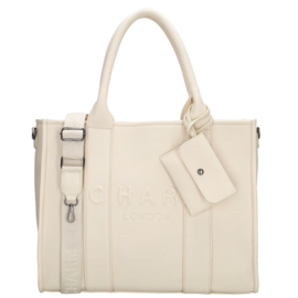 Laptop / werk / school tas van Charm. Crème  imitatie leer