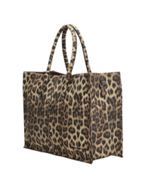 Kartel bag - tas van ZEBRA. Laag model XL, panter dessin.