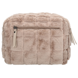 Zebra Bont tasje  / crossbody Milou, Blokjes doorgestikt, 3 verschillende kleuren.