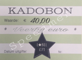 Kadobon 40,00