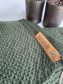 Sjaal  Luna, van het mooie merk Knit Factory. Khaki (army green)