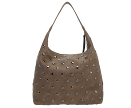 Tas Veneto. PU leer met stoere studs. Camel