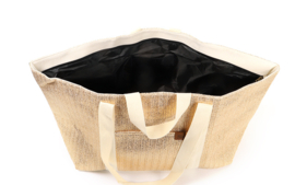 Super grote Shopper / Strandtas / weekendtas. Goud.