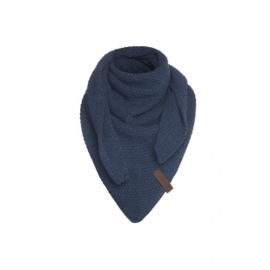 Sjaal/omslagdoek KIDS MAAT van het mooie merk Knit Factory.  Jeans-navy.