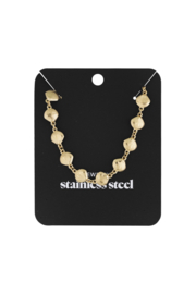 Mooie schelpen ketting van RVS (stainless steel). Goudkleurig.