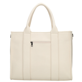 Laptop / werk / school tas van Charm. Crème  imitatie leer