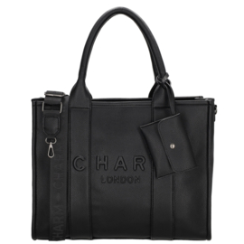 Laptop / werk / school tas van Charm. Zwart imitatie leer