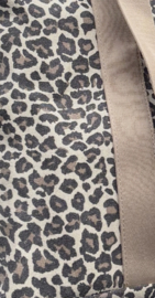 Super grote Shopper / Strandtas / weekendtas. Stevig katoen Canvas. Bruin panter.