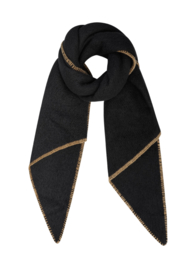 Langwerpige  super soft sjaal met schuine uiteinden. Festonsteek. DIV kleuren