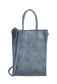 Kartel bag - tas XXL van ZEBRA. Gevoerd + laptop vak. Half glans. Jeans blauw