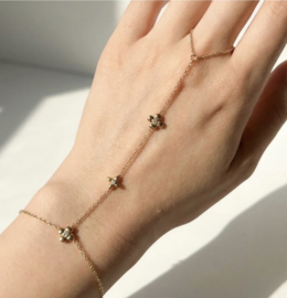 Handarmband van RVS (stainles steel) goud of zilverkleurig. .