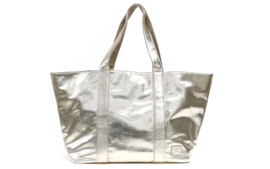 Grote half glanzende Shopper / Strandtas,  Goud.