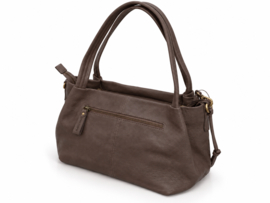Bag 2 Bag medium grote tas, model Clyde,  écht leer.